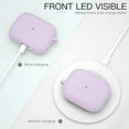 thumbnail image 4 of AirPods Pro 2nd Gen Case [Front LED Visible], Entronix Silicone Protective Shockproof Earbuds Case Cover Skin with Keychain Kit Set Compatible for Apple AirPods Pro 2nd Generation (Purple), 4 of 6
