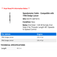 thumbnail image 2 of Speedometer Cable - Compatible with 1986 Dodge Lancer, 2 of 2