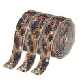 thumbnail image 1 of Unique Bargains 3Roll 1 Yard 8mm Self Adhesive Crystal Rhinestone Ribbon for Crafts Project, Black,Brown, 1 of 5
