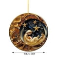 thumbnail image 2 of 3.54in Christmas Decorative Ornament - Navy Blue & Gold Acrylic Pendant, Suitable for Christmas Tree, Wreaths & Gift Bags, Ideal for Holiday Party & Home Decor, Color, 1pcs, 2 of 2
