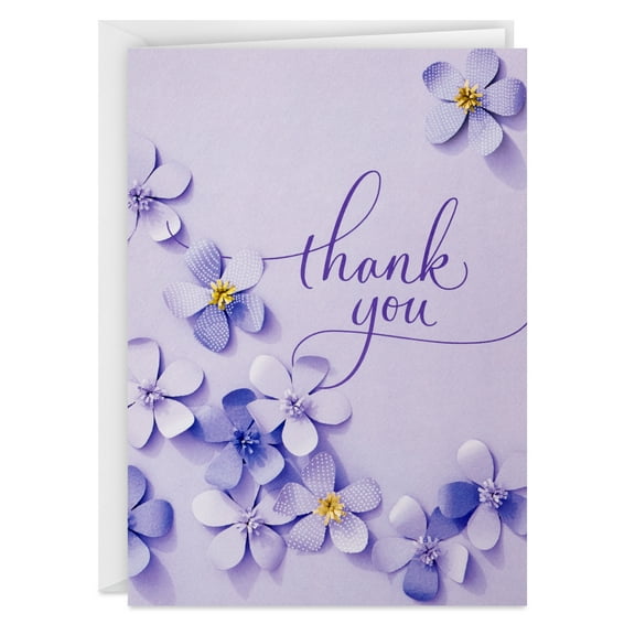Hallmark Thank-You Notes (Lavender Script), 24 ct.