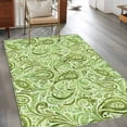thumbnail image 2 of Vintage Green Area Rugs 2.7'x5', Washable Small Throw Rugs for Kitchen Bedroom, Retro Botanical Abstract Art Indoor Outdoor Rug Non-Slip Low Pile Carpet Runner Reversible Floor Mats, 2 of 8