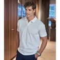 thumbnail image 2 of Tee Jays Mens Stretch V Neck Polo Shirt, 2 of 3