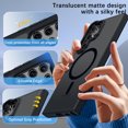thumbnail image 2 of DUEDUE for Samsung Galaxy S22 Ultra Case Compatible with Mag-Safe, Magnetic Translucent Matte Slim Shockproof Cover Case for Galaxy S22 Ultra 6.8",Black, 2 of 8