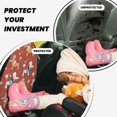 thumbnail image 3 of Cartoon Cute Funny Poodle Dog Mats Back Seat Protectors, Car Seat Protector Vehicle Organizers Waterproof Cover Back Seat Cover for Kids with 3 Storage Pockets 2 Pack, 3 of 5