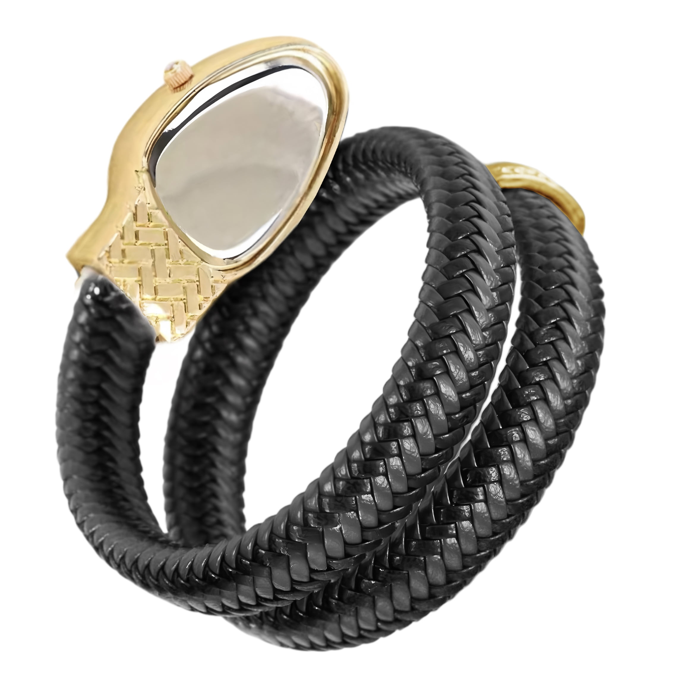 Blekon Original Wrap Watch – Stunning Coiling Snake Bangle for Women, Braided Leather Elegance, Luxury Quartz Timepiece, Fashion Jewelry