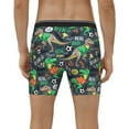 thumbnail image 4 of Cauagu Dinosaur Plays Soccer Print Men's Boxer Briefs, Funny & Cute Underwear Elastic Waistband Briefs Ideal Gift for Men,1-Pack, 4 of 7