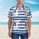 thumbnail image 2 of Fotbe Bulldog Friend Camisa Hawaiana para Hombre Unisex – Camisa Casual de Verano con Botones de Manga Corta de Algodón y Lino,Large, 2 of 7
