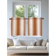 thumbnail image 4 of Orange White Ombre Tier Curtains 36 Inch Length,Sheer Curtains for Bedroom Living Room Window Farmhouse Country Minimalist Art Rod Pocket Drapes Kitchen Curtains Small Half Window 27.5"x36" 2 Panels, 4 of 6