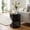 Black, variant on FOROUTIA 18 Inch Geometric Hexagonal MgO Side Table, Modern Faceted Outdoor Accent End Table for Patio Living Room Balcony, Gray
