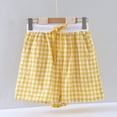 thumbnail image 2 of MYAOYI Womens Shorts Gingham Plaid Casual Shorts Elastic Waist Drawstring Summer Lounge Shorts with Pockets, 2 of 4