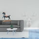 thumbnail image 2 of Escultura De Caballo De Pie Y Cabeza De Ciervo Para Escritorio Y Decoración De Pared, Adorno Fengshui De Resina Coleccionable, Obra De Arte Bohemia, Estantería, Sala De Estar, Oficina Y Hogar., 2 of 8