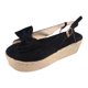 thumbnail image 2 of Zapatos informales con punta abierta y lazo para mujer, sandalias de cuña con plataforma sólida y cómoda Wmkox8yii shjk6355, 2 of 4