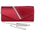 thumbnail image 1 of Ladies Ruffle Party Prom Bridal Evening Envelope Clutch Bag, LY6682 red,1 x Women Bag,red, 1 of 4