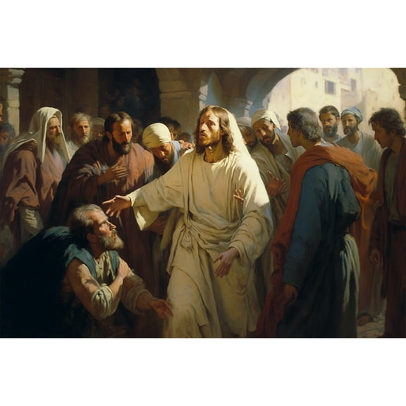24x36 gallery poster, Jesus Christ healing the sick p6