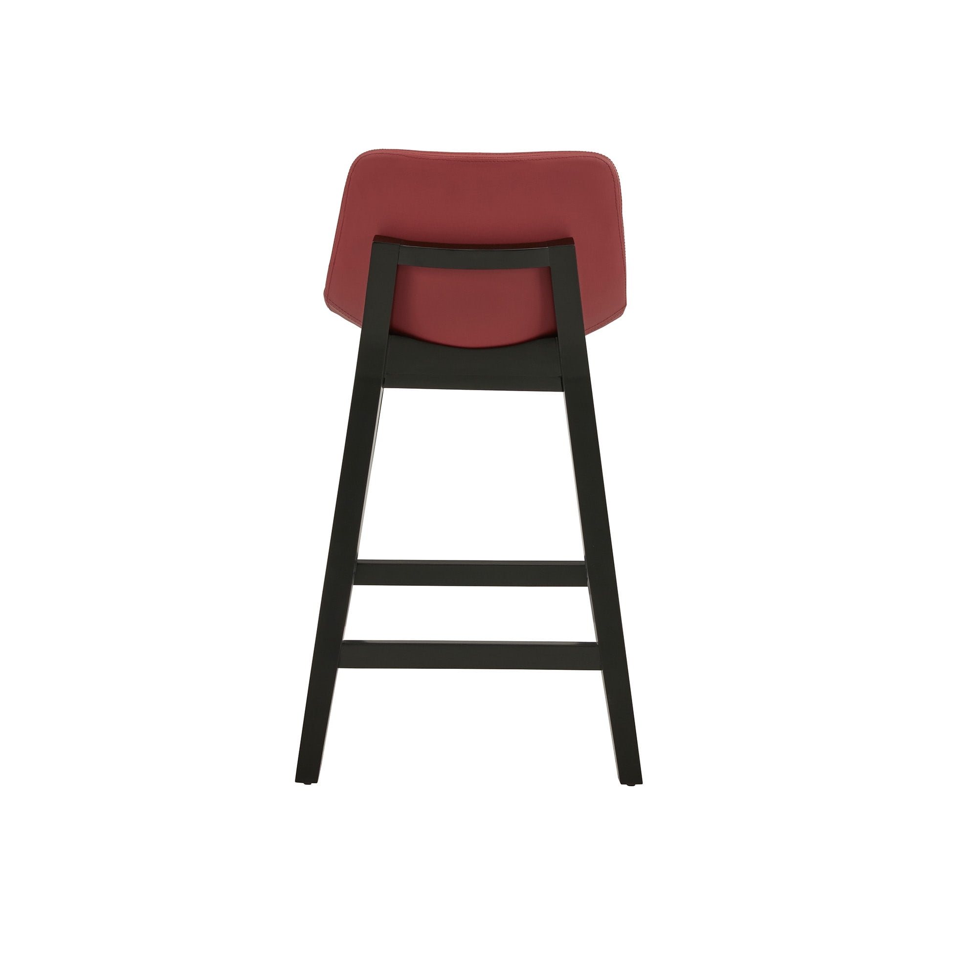 Weston Home Egleston Square Vegan Leather Low Back Counter Height Chair, Red, Set of 2