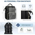 thumbnail image 3 of Women's 15.6 Inch Laptop Backpack, Waterproof Anti-Theft Travel Bag with USB Port, Black, 3 of 7