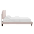 thumbnail image 5 of Modway Sienna Performance Velvet Full Platform Bed in Pink, 5 of 10