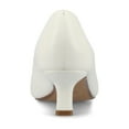 thumbnail image 3 of Journee Womens Pammie Slip On Pointed Toe Kitten Heel Pumps, Widths Available, 3 of 8