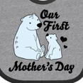 thumbnail image 4 of Inktastic Our First Mothers Day with Polar Bears Boys or Girls Baby Bib, 4 of 4
