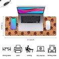 thumbnail image 5 of Long Mouse Pads for Desk,Orange Bigfoot and Grass Pattern Desk Mats on Top Of Desks, Desk Mouse Pad Extra Large with 3mm Non-Slip Base and Stitched Edge for Gaming,Office,Work,Home 31.5"x11.8", 5 of 6