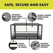 Zilla QuickBuild Terrarium, Sleek Glass Reptile Habitat, Easy Setup, Suitable for all Types of Reptile Pets, Amphibians, Reptilians, Snakes, or Arachnids, 36x18x18