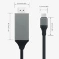 thumbnail image 2 of Cable compatible con USB C a HDMI HDTV TV 4K para MacBook Pro/Air para iPad Pro 2020, 2 of 9