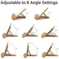 thumbnail image 6 of PONPRNGY 1Pc Bamboo Book Stand, Adjustable Book Holder Tray and Page Paper Clips-Cookbook Reading Desk Portable Stable Hard-Wearing Lightweight Bookstand-Textbooks Books, 6 of 9