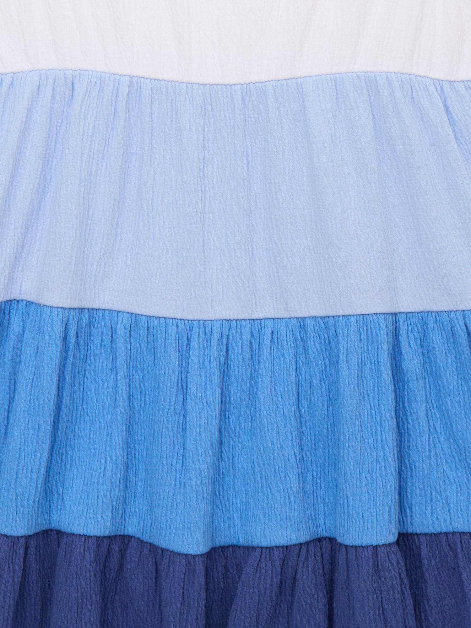 Wonder Nation Toddler Girls Tiered Colorblock Dress, Sizes 12M-5T