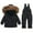 Black, variant on ZACPNCV Baby Boy Snowsuit Winter Clothes Toddler Snow Pants and Jacket Bib Pants Kids Girls Coats Black 2-3 Years