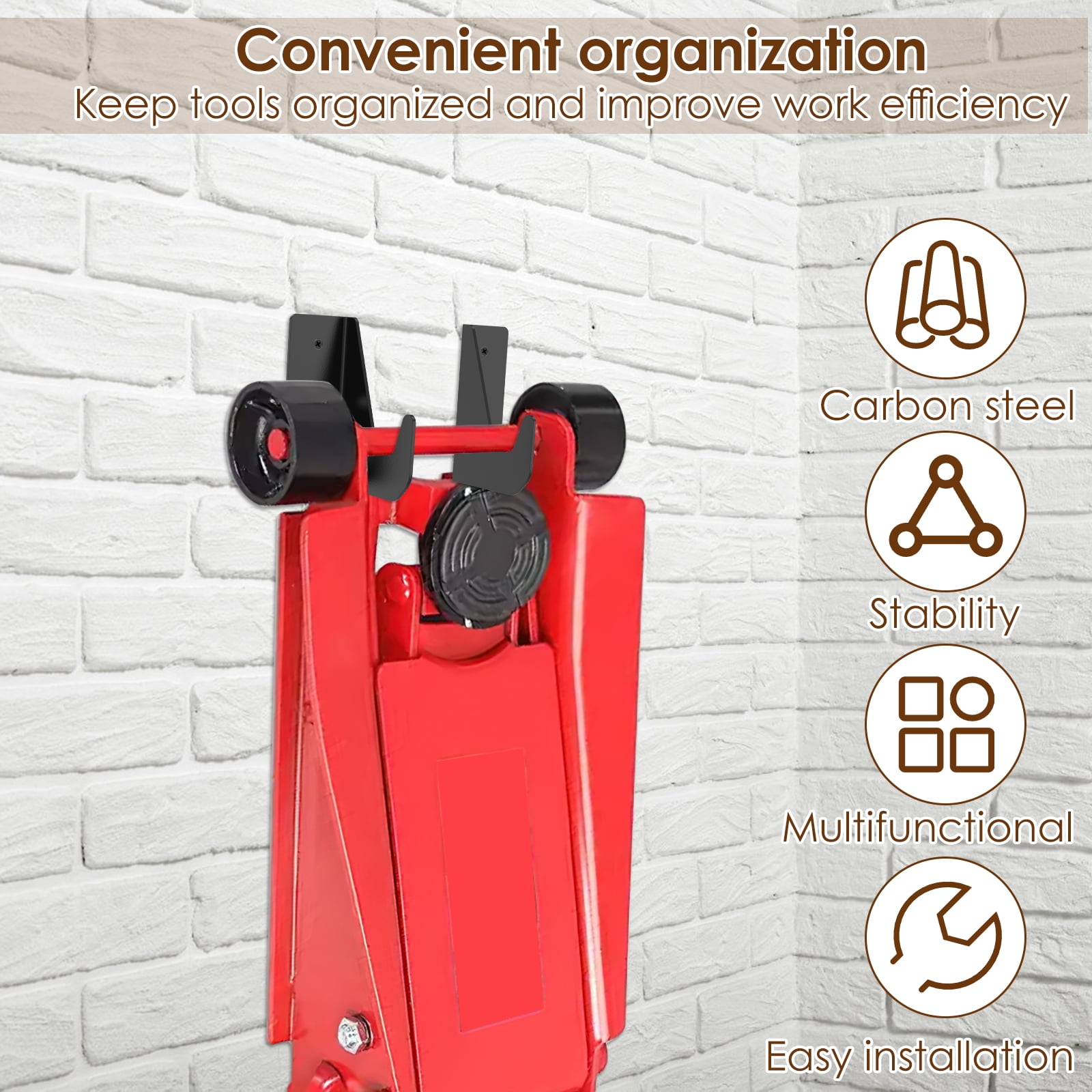 2 Pcs 11 CM Carbon Steel Floor Jack Stand Rack Professional Heavy Duty Suspension（)