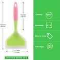 thumbnail image 2 of Espátula de silicona para panqueques, pala para tortilla, espátula para huevos, pescado, panqueques, pizza y bistec, pala ancha y suave para pizza, antiadherente, resistente al calor, pala para freír, 2 of 7