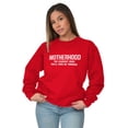 thumbnail image 5 of Funny Motherhood the Scariest Hood Women Crewneck Sweatshirt Brisco Brands X, 5 of 6