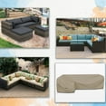 thumbnail image 6 of Covers & all Patio Sectional Sofa Cover 12 Oz - 100% Waterproof & Weather Resistant PVC Coated 100" x 130" x 38" x 34" L Shape Sofa Cover for Indoor / Outdoor (Left Side, Beige), 6 of 7