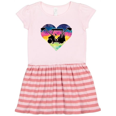 

Inktastic Golfing Cute Golf Cart Clubs Gift Toddler Girl Dress