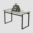 thumbnail image 6 of KOSSMAI Glass Rectangular Dining Table 51" For Dining Room Study Room Black, 6 of 6