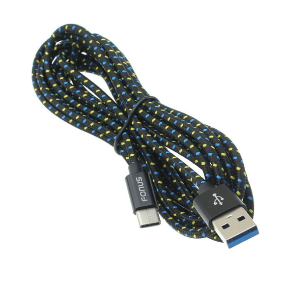 Type-C 10ft USB Cable Charger Cord Power Wire USB-C R1V for LG V40 ThinQ, V35 ThinQ, Q7 Plus, G8X ThinQ, G8 ThinQ, G7 ThinQ, G Pad X II 10.1, Stylo 5 4 Plus - Microsoft Surface Go (10")