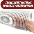 thumbnail image 2 of 1 pack with an inner diameter of 63mm, 2.5 inches, and a length of 3 meters. PVC transparent steel wire tube, copper plated industrial woodworking vacuum tube, extendable exhaust pipe, ventilation e, 2 of 5