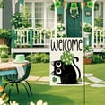 thumbnail image 4 of Hovmgk St. Patrick's Day Garden Flag with Four-Leaf Clover, Durable Flax Material, Outdoor Yard and Garden Decoration, St. Patrick's Day, Easy Installation for Holiday Celebrations, 4 of 5