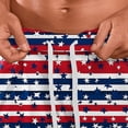 thumbnail image 4 of Mens Shorts Casual Independence Day Printed Hiking Athletic Shorts Split-Hem Built-in Drawstring Outdoors Shorts with Pocket, 4 of 6