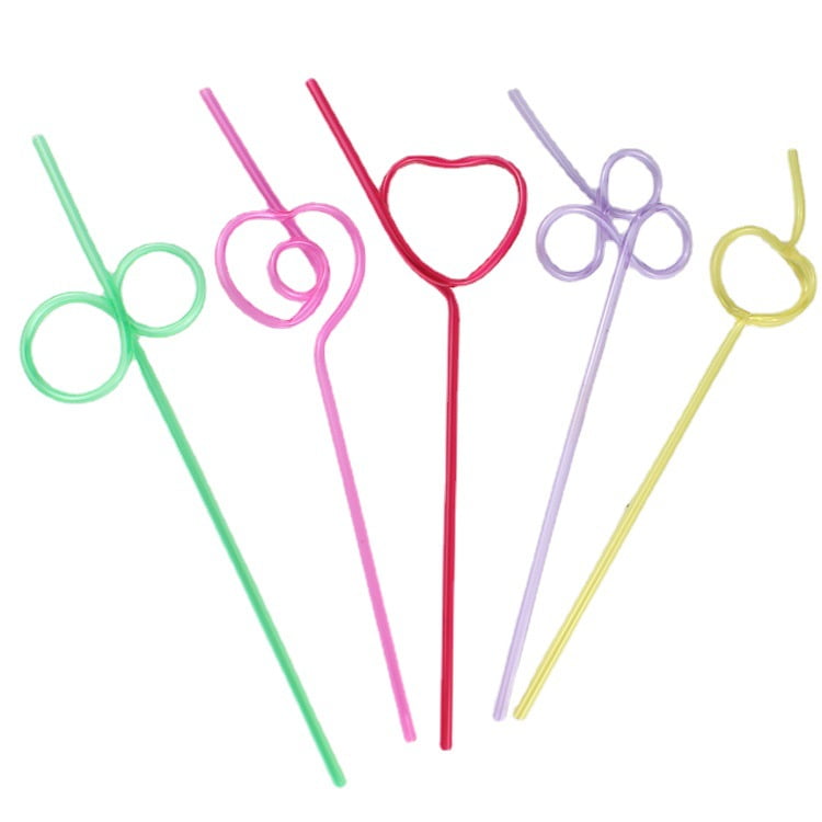 uxcell 5pcs Silly Straws, 265x30mm Crazy Straws, Loop Curly Drinking Straws  Funny Straws for Gift Christmas Birthday Wedding Party Supplies Decoration