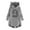Gray, variant on Fesfesfes Women Hooded Casual Printing Cat Ears Plush Buttons Long Sleeved Hooded Plush Coat Top or