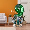 thumbnail image 1 of Cute Jungle Animal Número Tema Tigres Cebra Hojas Decoración Papel de aluminio Globo de látex para decoraciones Suministros 9 años Soledad Animales Globos, 1 of 9