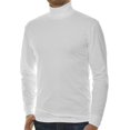 thumbnail image 3 of RAGMAN Suéter de Cuello Tortuga para Hombre - Manga Larga Básico Cuello Tortuga Regular Fit, Punto Simple, Color Sólido Blanco M (Medium), 3 of 3
