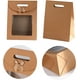 thumbnail image 3 of Bolsa de papel Kraft de 12 piezas, bolsa de regalo con ventana, bolsas de papel Kraft marrón, para envolver regalos de banquetes, galletas, dulces, 3 of 5