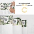 thumbnail image 2 of No Hook Shower Curtain with Snap in Liner, Green Botanical Leaves Butterfly Waterproof Bath Curtain Double Layers with See Through Top Window, Pastoral Vintage Linen Hotel Shower Curtains 36x72in, 2 of 9