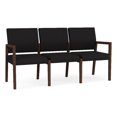 thumbnail image 1 of Pemberly Row Waiting Reception 3 Seat Tandem Seating No Center Arms in Black, 1 of 5