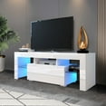 thumbnail image 6 of Kadyn TV Console Table, Entertainment Center,TV Stand,Black TV Stand with Led Rgb Lights, Flat Screen TV Cabinet(White), 6 of 12