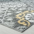 thumbnail image 5 of Transitional 2x8 Area Rug (2'3'' x 7'3'') Floral Dark Gray, Dark Gray Indoor Runner Easy to Clean, 5 of 8