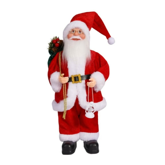 UYUH Santa Claus Figurine Christmas Decor Hand-Painted Resin Tabletop Statue with 3D Design, Holiday Home Office Mantel Decorations, Xmas Gift & Bedroom Collectible Ornament